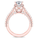 Garland Cushion Moissanite Engagement Ring rosegold