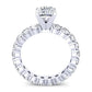 Rose Cushion Diamond Engagement Ring (Lab Grown Igi Cert) whitegold