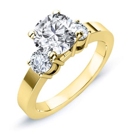 Briarrose Moissanite Matching Band Only (engagement Ring Not Included) For Ring With Round Center yellowgold