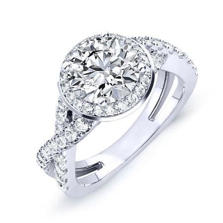 Moonflower Round Diamond Bridal Set (Lab Grown Igi Cert) whitegold