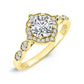 Petal Diamond Matching Band Only (engagement Ring Not Included) For Ring With Round Center yellowgold