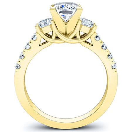 Primrose Cushion Moissanite Engagement Ring yellowgold