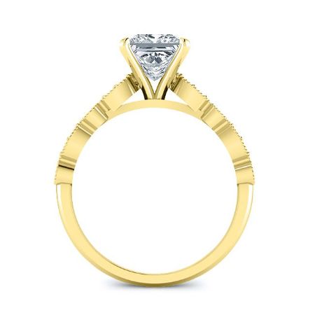 Marigold Princess Moissanite Engagement Ring yellowgold