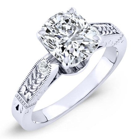 Heath Diamond Matching Band Only (engagement Ring Not Included) For Ring With Cushion Center whitegold