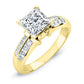 Heather Moissanite Matching Band Only (engagement Ring Not Included) For Ring With Princess Center yellowgold