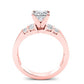 Carnation Princess Diamond Engagement Ring (Lab Grown Igi Cert) rosegold