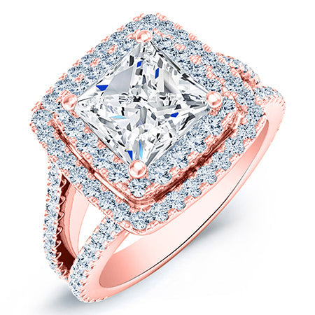 Flora Princess Diamond Bridal Set (Lab Grown Igi Cert) rosegold