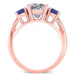 Fuschia Cushion Diamond Engagement Ring (Lab Grown Igi Cert) rosegold