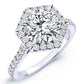 Cypress Moissanite Matching Band Only (engagement Ring Not Included) For Ring With Round Center whitegold