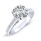 Peony Diamond Matching Band Only (engagement Ring Not Included) For Ring With Round Center whitegold