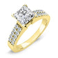 Malva Moissanite Matching Band Only (engagement Ring Not Included) For Ring With Princess Center yellowgold