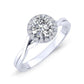 Larkspur Diamond Matching Band Only (engagement Ring Not Included) For Ring With Round Center whitegold