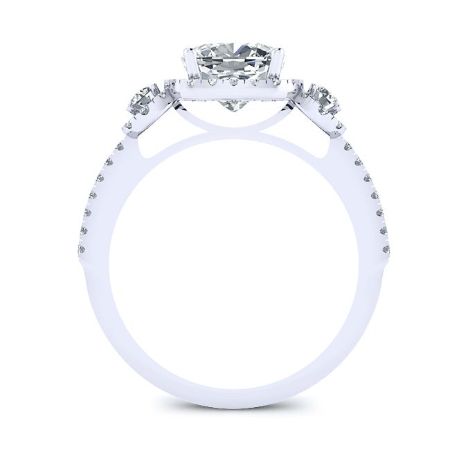 Lunaria Round Diamond Engagement Ring (Lab Grown Igi Cert) whitegold