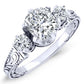Tuberose Diamond Matching Band Only (engagement Ring Not Included) For Ring With Cushion Center whitegold