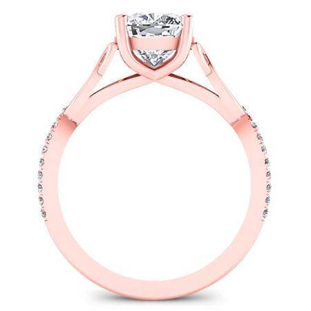 Pavonia Cushion Diamond Engagement Ring (Lab Grown Igi Cert) rosegold