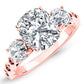 Calix Diamond Matching Band Only (engagement Ring Not Included) For Ring With Cushion Center rosegold