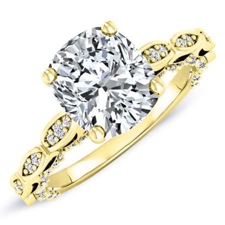 Peregrine Diamond Matching Band Only (engagement Ring Not Included) For Ring With Cushion Center yellowgold