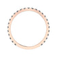Elowen Curved Trendy Diamond Wedding Ring rosegold