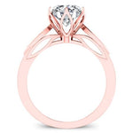 Pieris Round Moissanite Engagement Ring rosegold