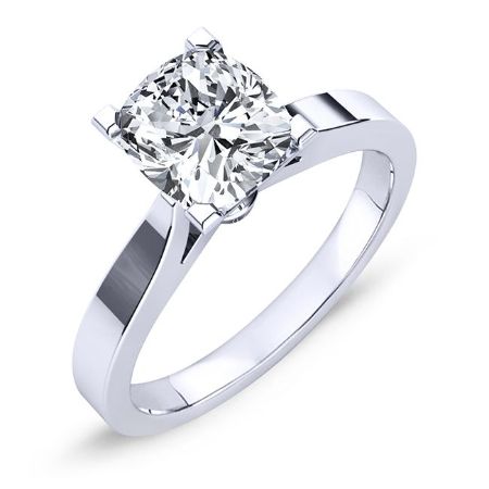Zahara Moissanite Matching Band Only (engagement Ring Not Included) For Ring With Cushion Center whitegold