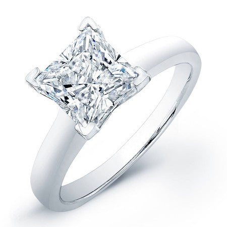 Rosemary Diamond Matching Band Only (engagement Ring Not Included) For Ring With Princess Center whitegold