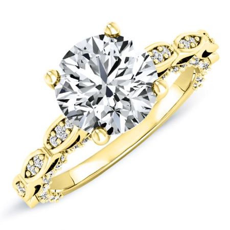 Peregrine Diamond Matching Band Only (engagement Ring Not Included) For Ring With Round Center yellowgold