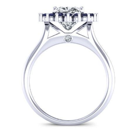 Dicentra Cushion Moissanite Engagement Ring whitegold