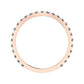 Elowen Curved Trendy Diamond Wedding Ring rosegold