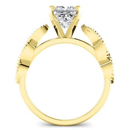 Sophora Moissanite Matching Band Only (engagement Ring Not Included) For Ring With Princess Center yellowgold