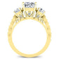 Calix Moissanite Matching Band Only (engagement Ring Not Included) For Ring With Cushion Center yellowgold