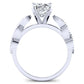 Sophora Moissanite Matching Band Only (engagement Ring Not Included) For Ring With Cushion Center whitegold