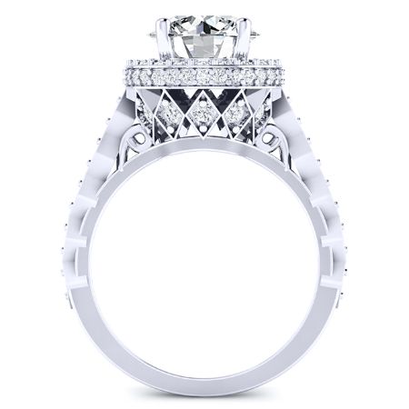 Rosanna Diamond Matching Band Only (engagement Ring Not Included) For Ring With Round Center whitegold