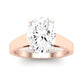Snowdrop Moissanite Matching Band Only (engagement Ring Not Included) For Ring With Oval Center rosegold