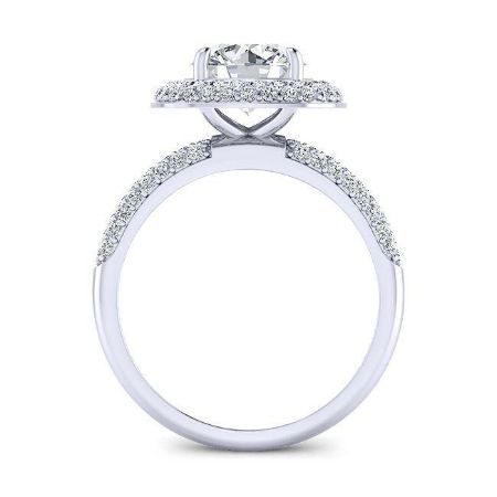 Winterberry Moissanite Matching Band Only (engagement Ring Not Included) For Ring With Round Center whitegold