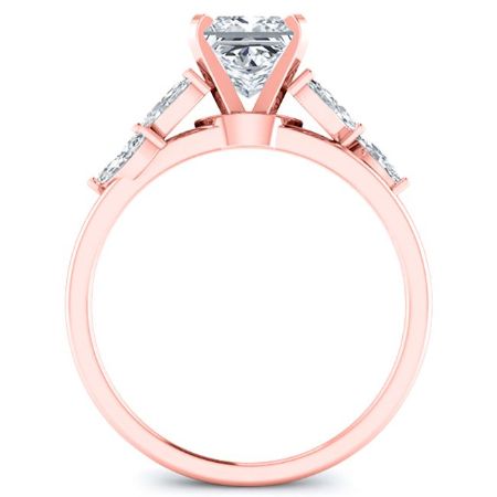 Wisteria Moissanite Matching Band Only (engagement Ring Not Included) For Ring With Princess Center rosegold