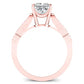 Heath Diamond Matching Band Only (engagement Ring Not Included) For Ring With Princess Center rosegold