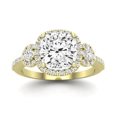 Lunaria Cushion Diamond Bridal Set (Lab Grown Igi Cert) yellowgold