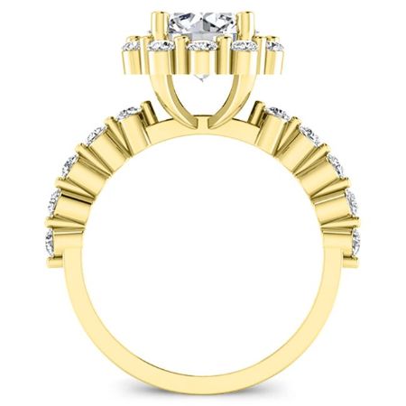 Privet Diamond Matching Band Only (engagement Ring Not Included) For Ring With Princess Center yellowgold