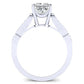 Heath Diamond Matching Band Only (engagement Ring Not Included) For Ring With Princess Center whitegold