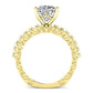 Carmel Diamond Matching Band Only (engagement Ring Not Included) For Ring With Cushion Center yellowgold