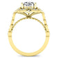 Hana Moissanite Matching Band Only (engagement Ring Not Included) For Ring With Round Center yellowgold