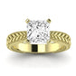 Azalea Diamond Matching Band Only (does Not Include Engagement Ring) For Ring With Princess Center yellowgold