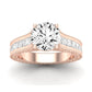 Edelweiss Diamond Matching Band Only (does Not Include Engagement Ring) For Ring With Round Center rosegold