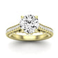 Nala Moissanite Matching Band Only (does Not Include Engagement Ring) For Ring With Round Center yellowgold