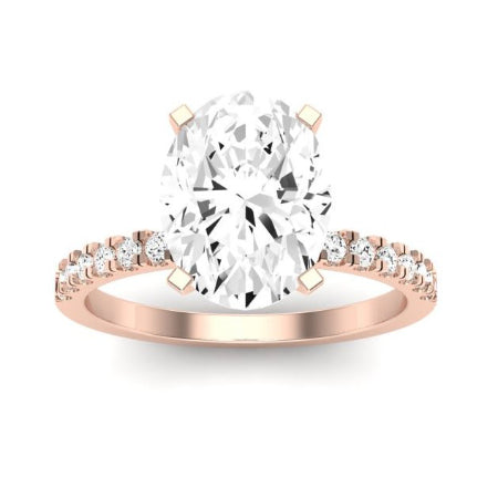 Dahlia Diamond Matching Band Only (engagement Ring Not Included) For Ring With Oval Center rosegold