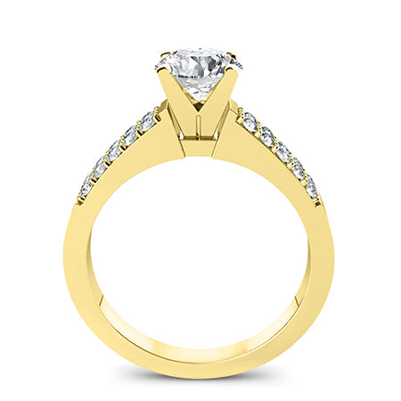 Malva Round Moissanite Bridal Set yellowgold