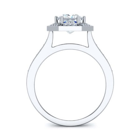 Anise Moissanite Matching Band Only (engagement Ring Not Included) For Ring With Princess Center whitegold