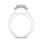 Anise Moissanite Matching Band Only (engagement Ring Not Included) For Ring With Princess Center whitegold