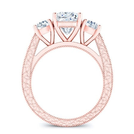 Belladonna Princess Moissanite Bridal Set rosegold