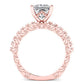 Carmel Moissanite Matching Band Only (engagement Ring Not Included) For Ring With Princess Center rosegold